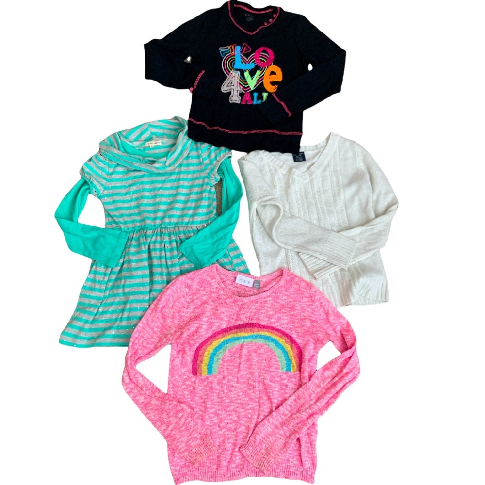 Girls 4 long sleeve top bundle